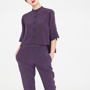 Apiece Apart Leandro Crop in Navy Hex