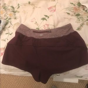 Maroon work out athletic shorts