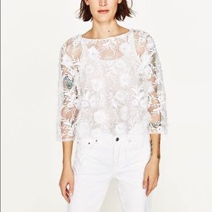 zara lace top