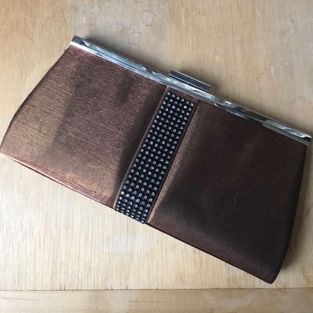 Small Shimmer/Brown Clutch