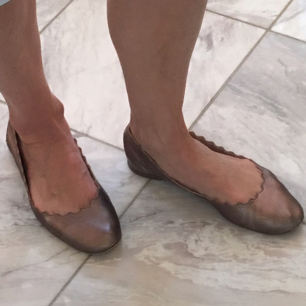 Chloe Lauren Scalloped Ballerina Flat