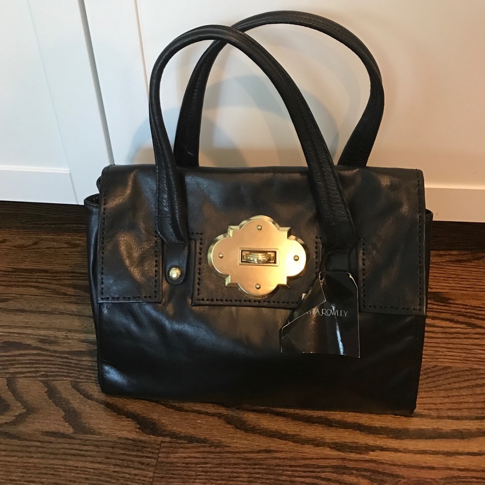 Cynthia rowley black leather bag