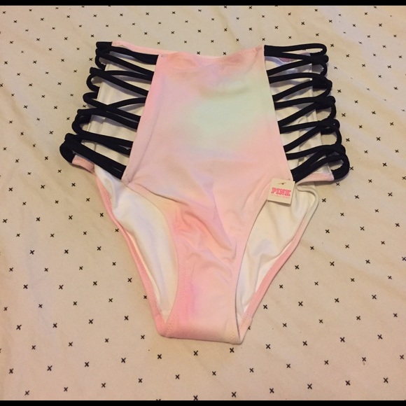PINK Victoria's Secret Other - Cloud Tie-Dye high waist strappy bikini bottoms