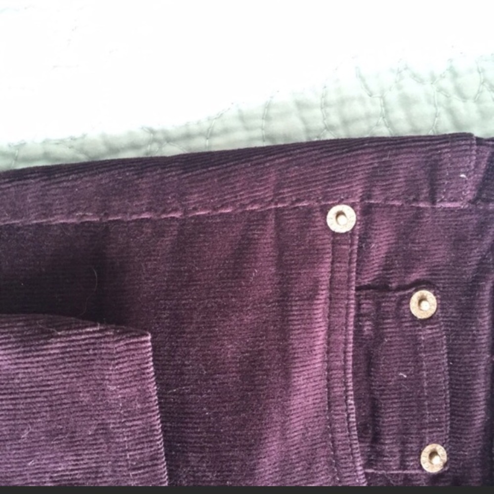 J Crew toothpick cords - burgundy