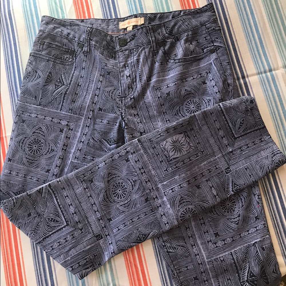Tory Burch printed straight leg pant
