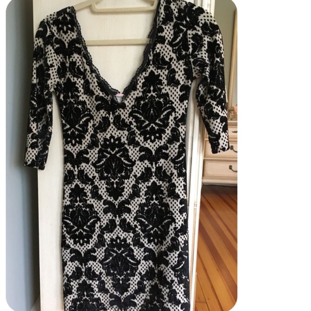 Free People velvet accent bodycon slip dress