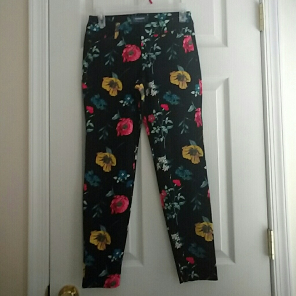 Summer flower printed pants