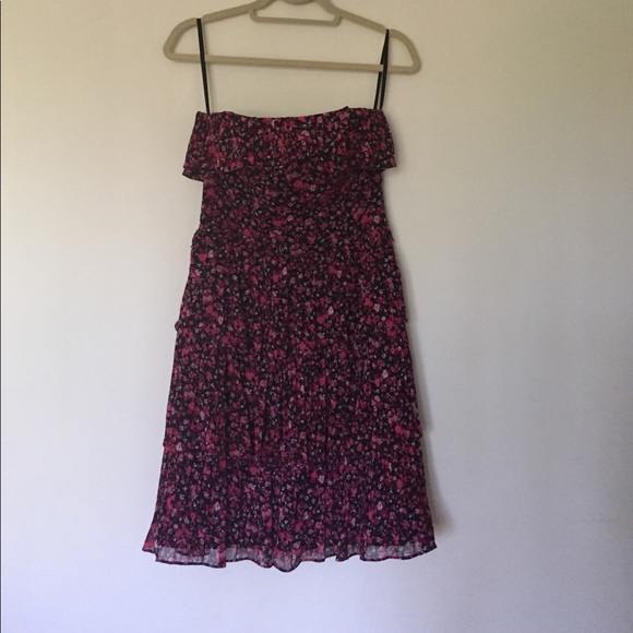 WHBM Strapless Floral Ruffle Dress - Picture 5 of 7