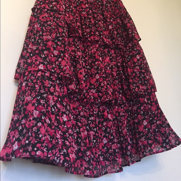 WHBM Strapless Floral Ruffle Dress - Picture 6 of 7