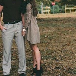 Tan flowy dress from Red Dress Boutique