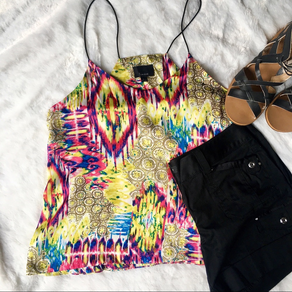 Lumière Strappy Patterned Blouse !
