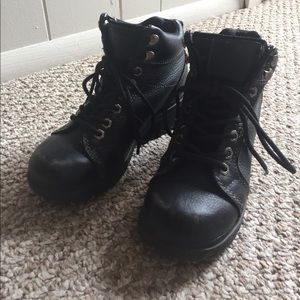 Real leather Harley Davidson motorcycle boots