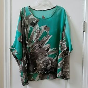 Cool, sheer batwing blouse