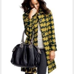 Boden houndstooth wool coat