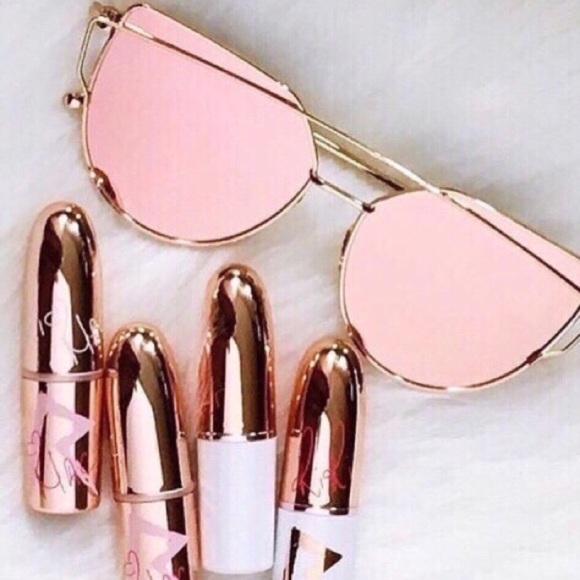 ✨ROSE GOLD✨BRIGHT PINK MIRRORED SUNGLASSES-NEW - Picture 9 of 10