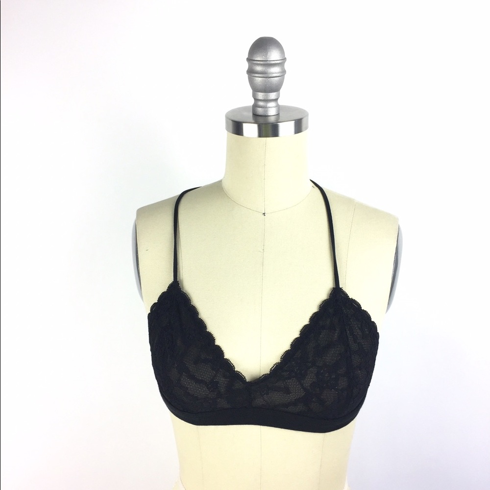 Victoria's Secret Black Lace Strappy Bralette S - Picture 2 of 6