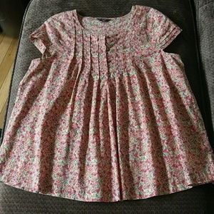 Adorable Floral Cotton Blouse Sz S-M Old Navy