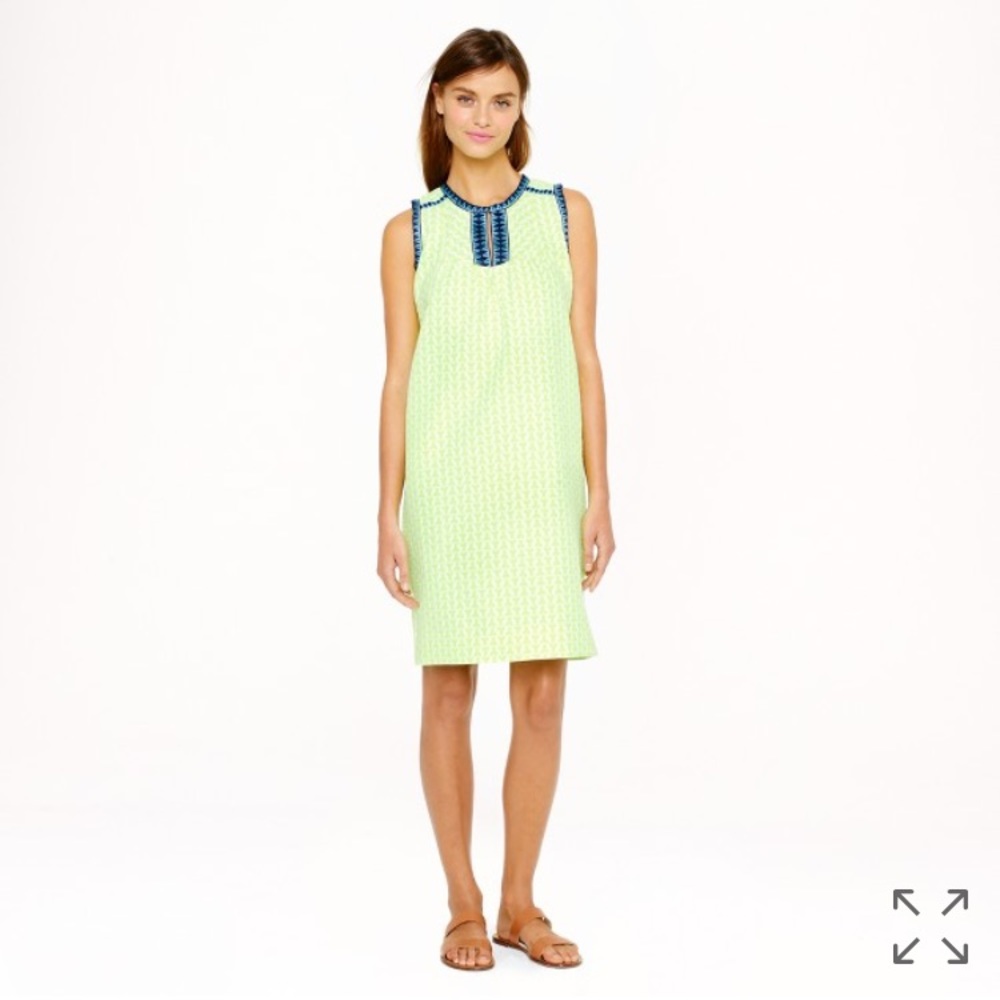 J. Crew arrow print shift dress