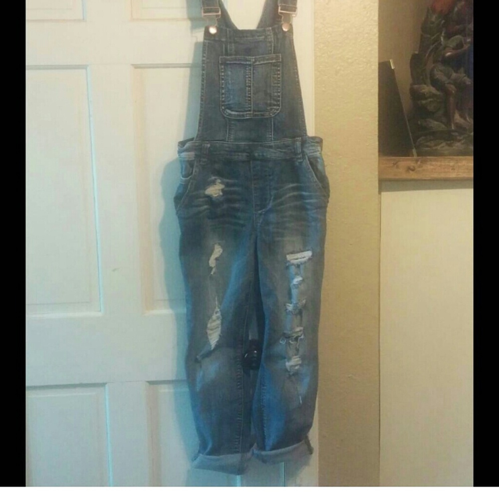 Denim overalls