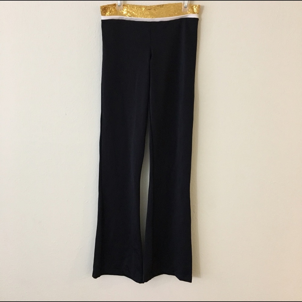 Dallaswear Black and Gold Dance Jazz Pants S