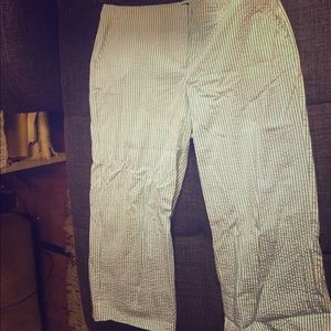 Seersucker Capri Pants