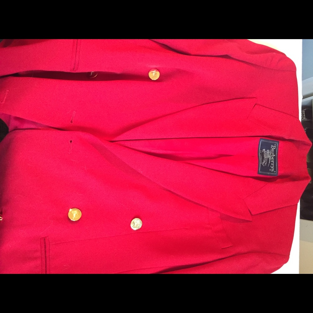 Vintage Burberry red blazer