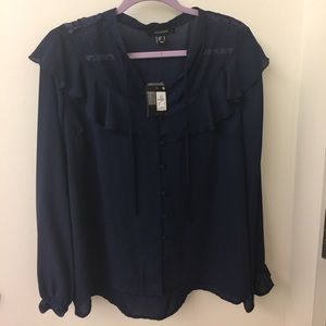 Blue Button Down Shirt Size 16 Lightweight Shirt