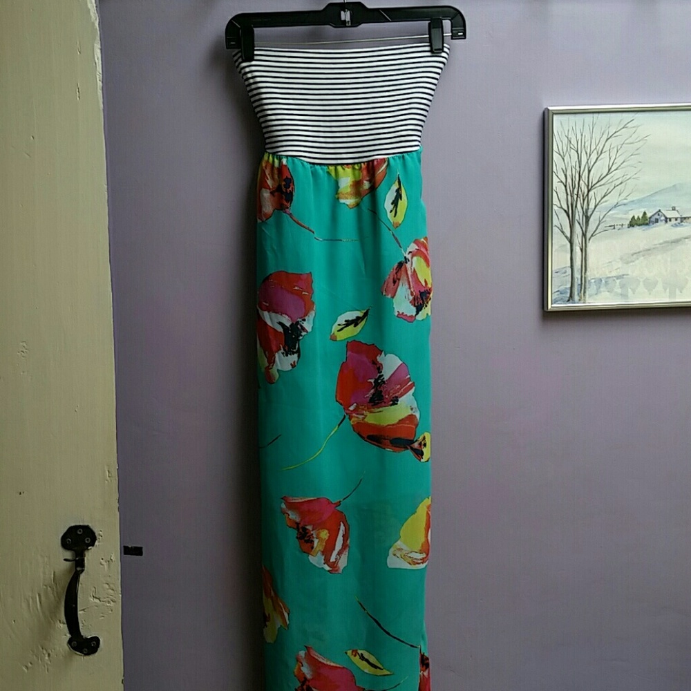 Strapless maxi dress