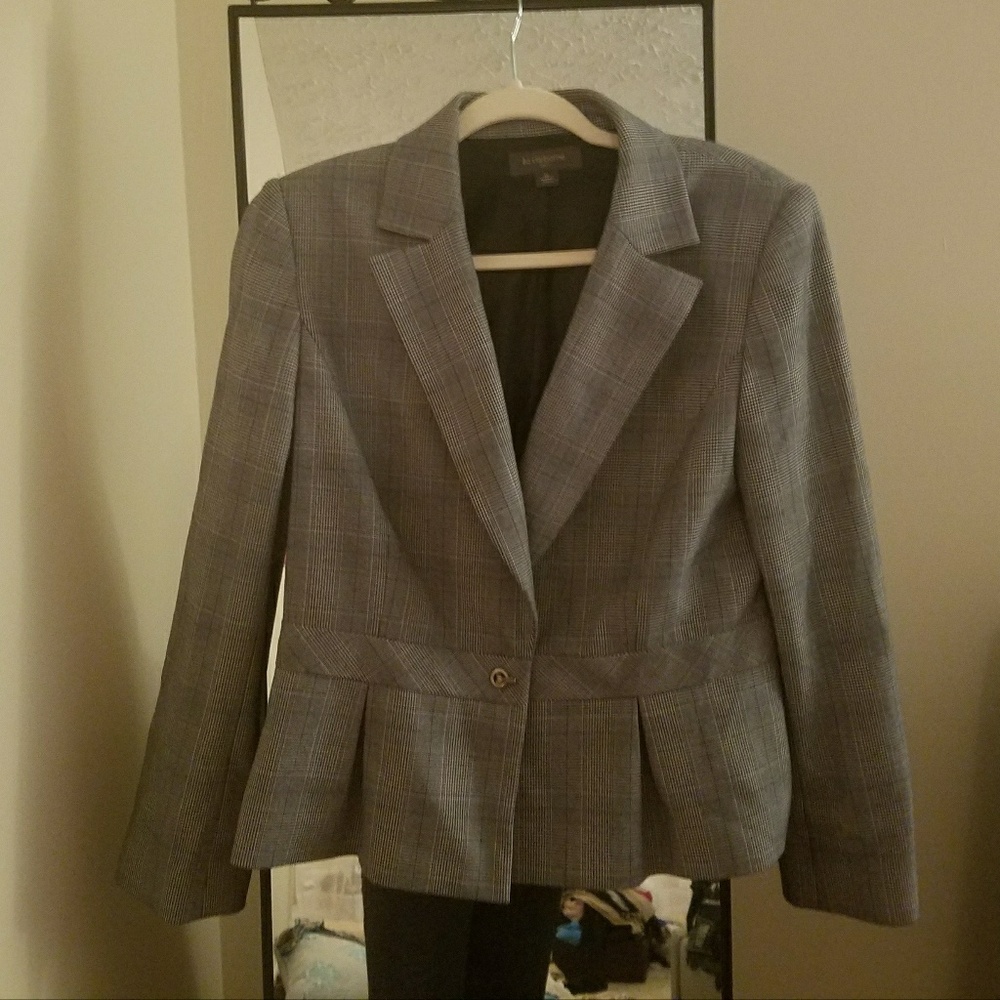 Liz Claiborne Plaid Houndstooth Blazer