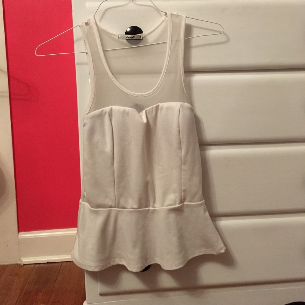 Papaya peplum top
