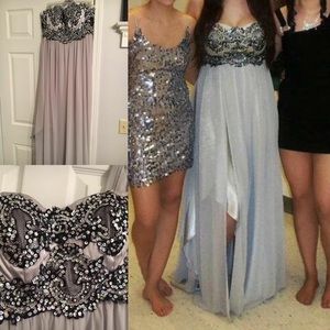 Silver formal dress