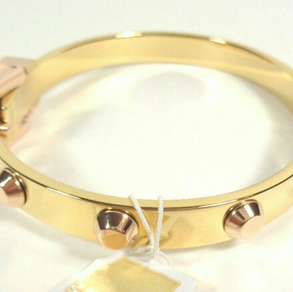 Michael Kors Astor Buckle Studded Bangle Bracelet - Picture 3 of 5