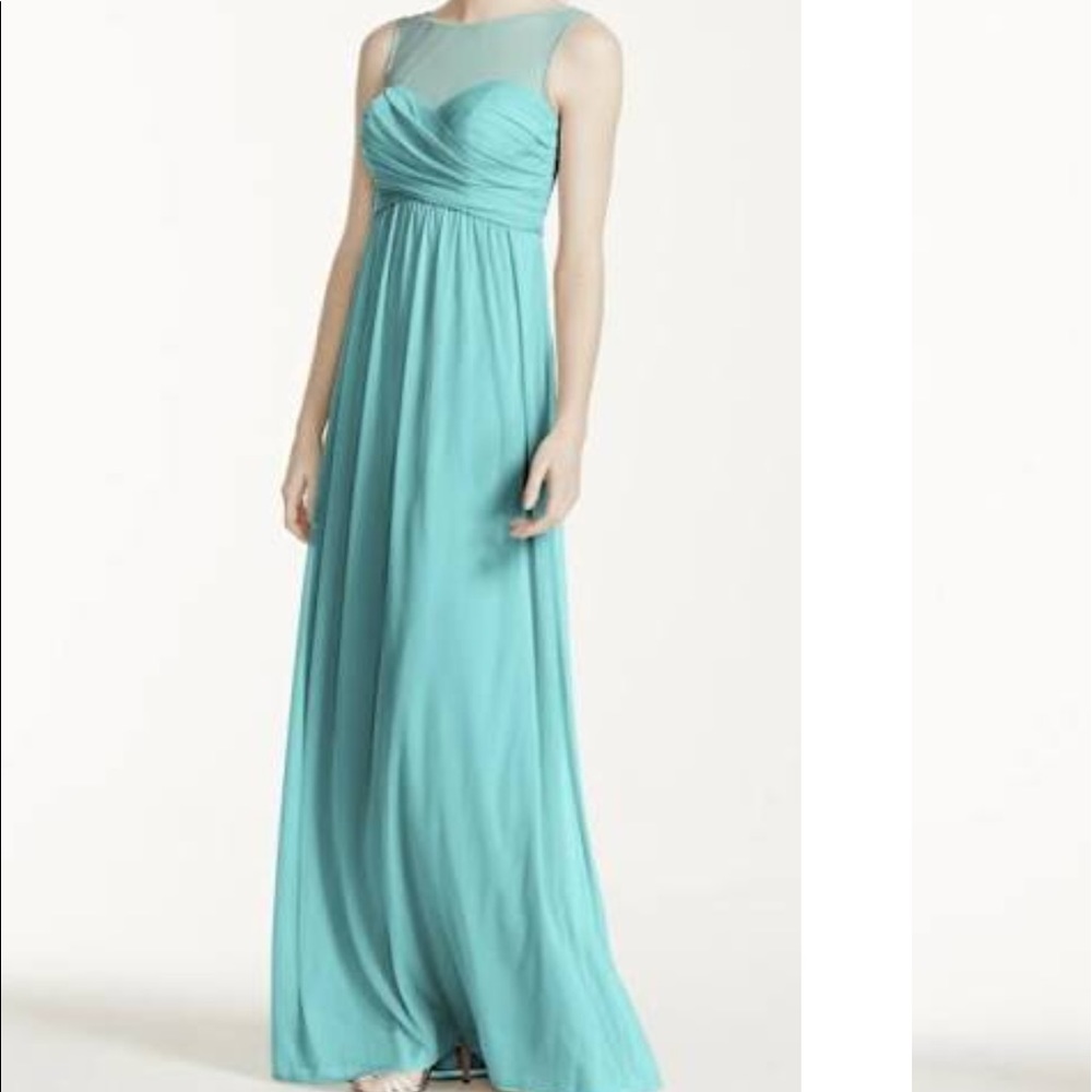 Davids Bridal Spa Long Illusion Mesh F15927 Size 8