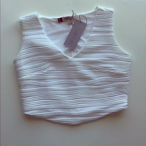 NWT white crop top