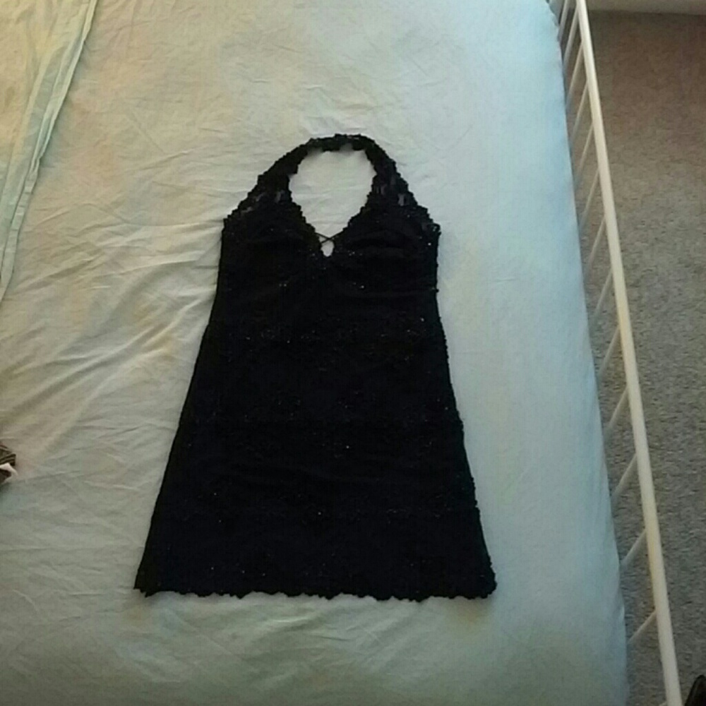 Black sexy sequence dress