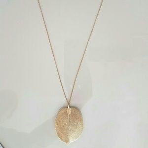 Gold-plated Leaf Necklace