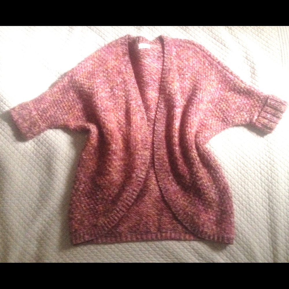 3/4 sleeves cardigan.Beautiful pinkbrownish knit