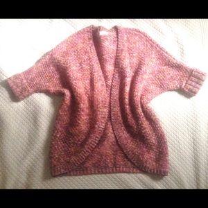 3/4 sleeves cardigan.Beautiful pinkbrownish knit