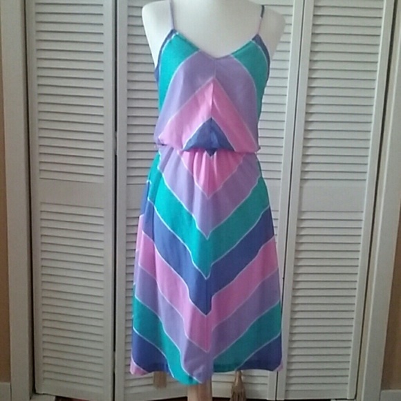 Vintage Dresses & Skirts - SOLD ON ETSY***H.P!!!**1970s Vintage Chevron Dress
