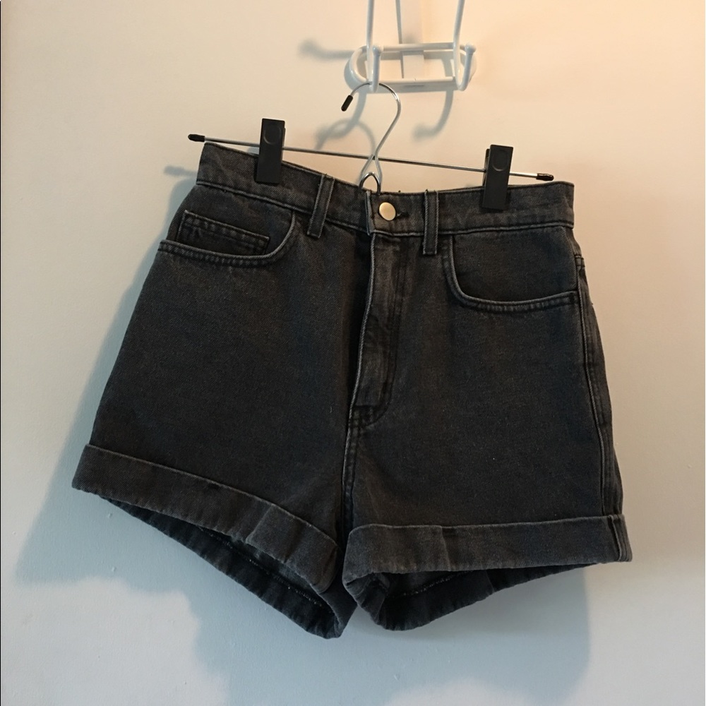 American Apparel high waisted black shorts size 26
