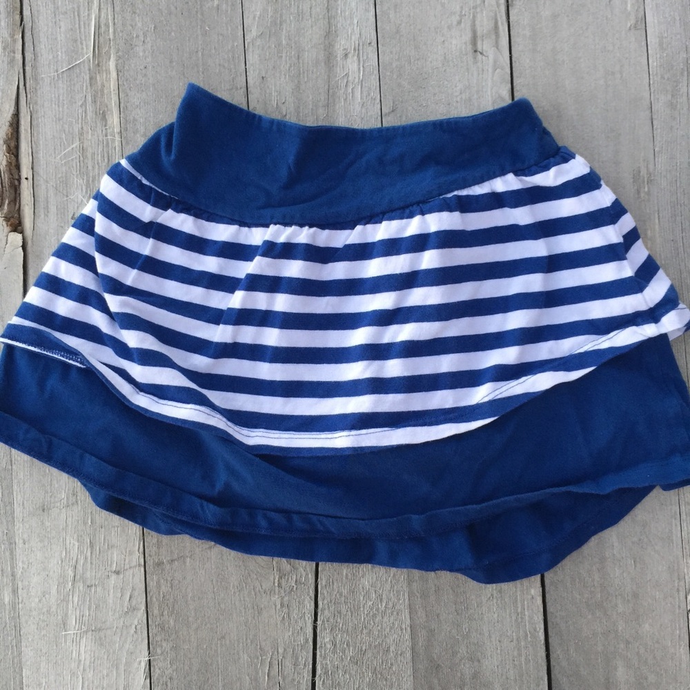 Penny Candy Boutique Skirt Blue White Stripe