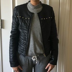 Faux Leather Moto Jacket