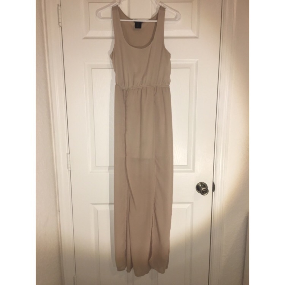 Nude maxi dress