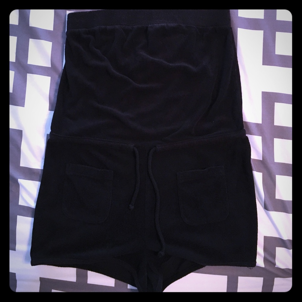 Strapless bathing suit cover/romper