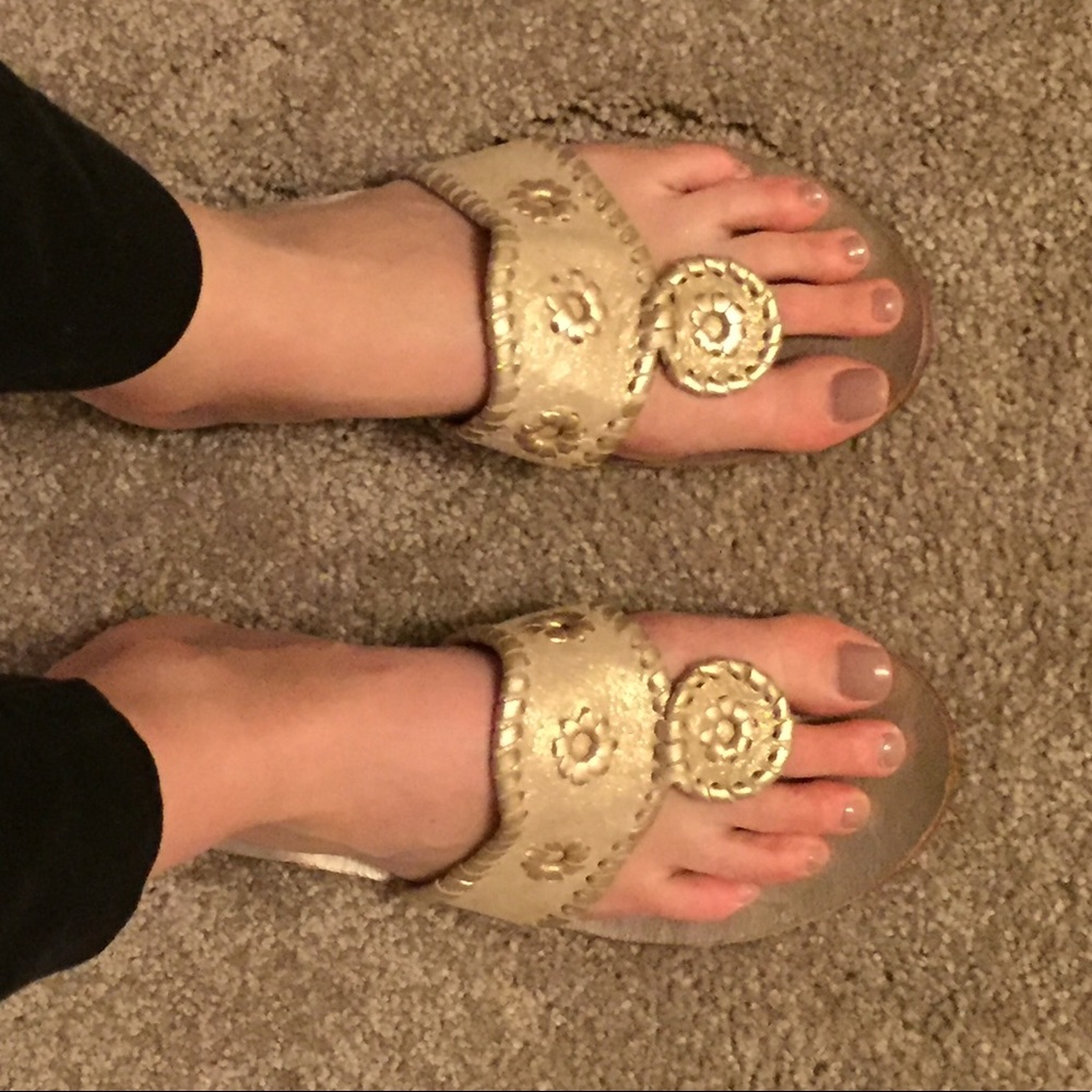 Gold Jack Rogers sandals size 7.5