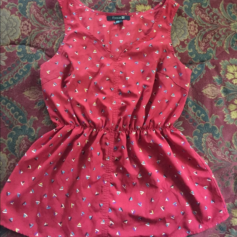 Forever 21 Sailboat Cinched Top