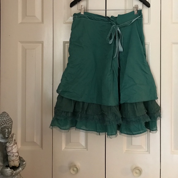 Free People Dresses & Skirts - Free people green layered skirt