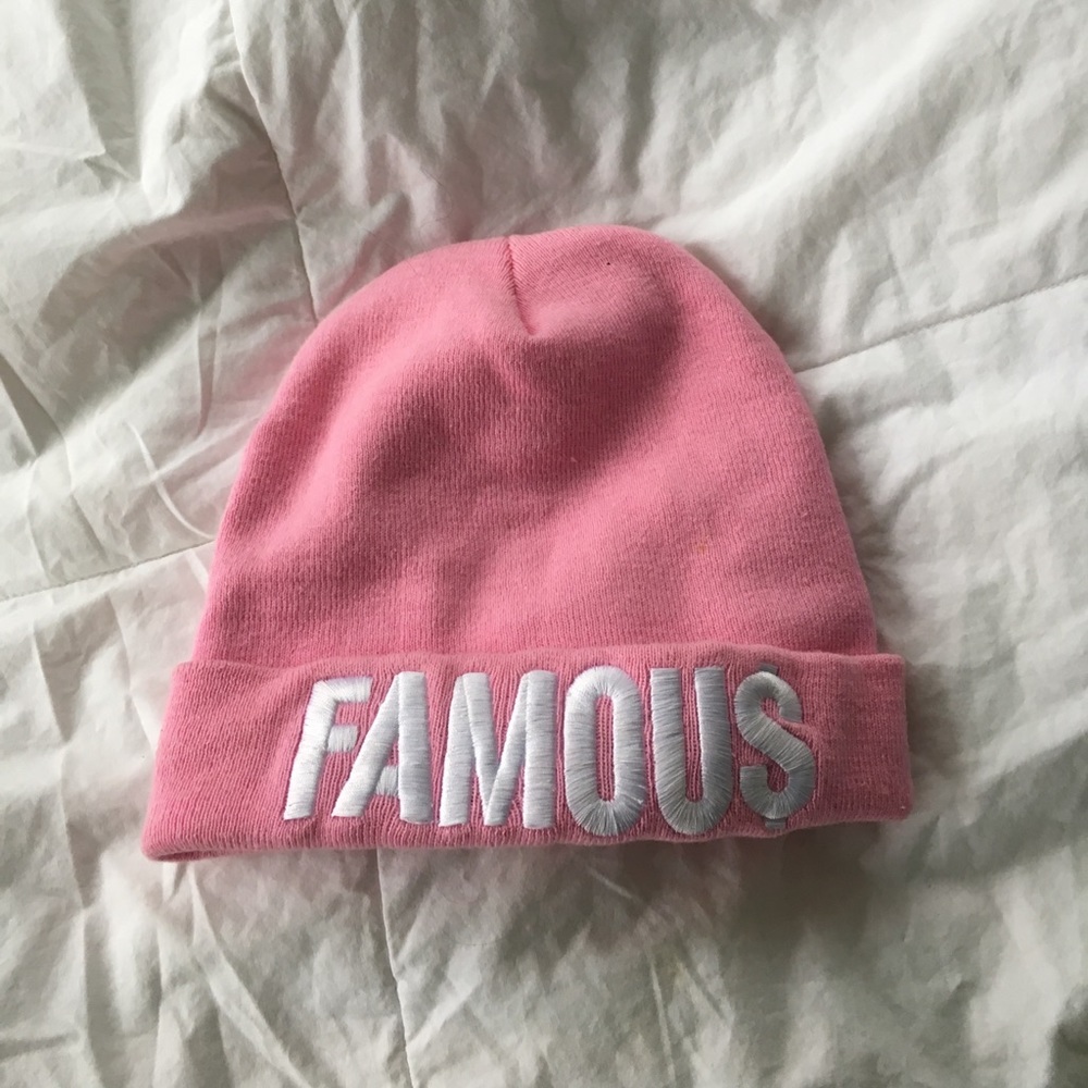 Pink Famous Beanie