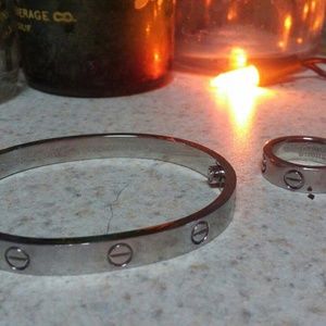 Cartier love ring and love bangle