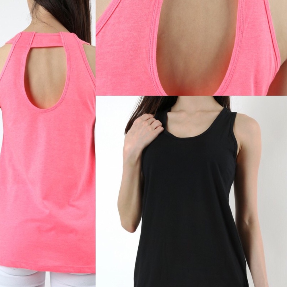 Black 🔥OPEN-BACK TANK TOP🔥 - Picture 1 of 2